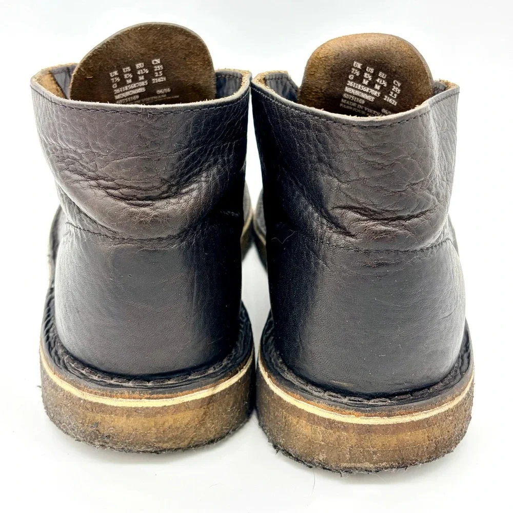Clarks Originals Desert Boot Mens 8.5 Dark Brown Beeswax Tumbled Leather Chukka
